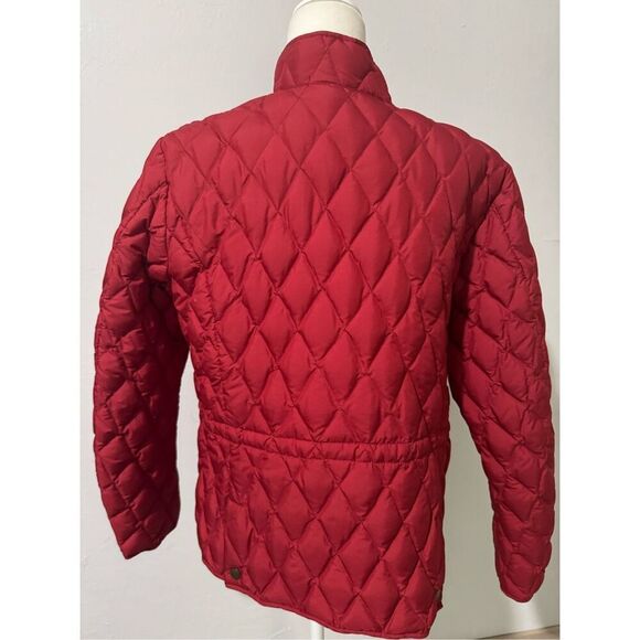 Eddie Bauer Red quilted puffer Goose Down Jacket - Picture 12 of 13